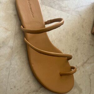 Reformation Tan Minimalist Sandals